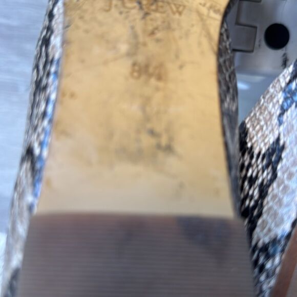 J.crew Women d'Orsay flats Pointed Size 8.5 Grey Black Cream Classic - Picture 5 of 6